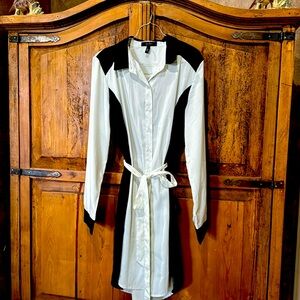 Black and white shirt dress by Jessica Simpson